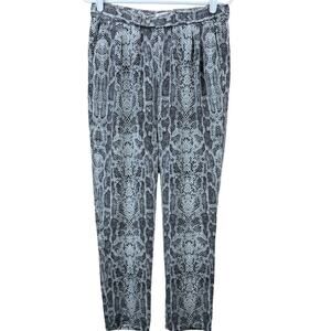 EQUIPMENT FEMME Women's Silk‎ Snake Print Pleated Trousers Pants Size Small